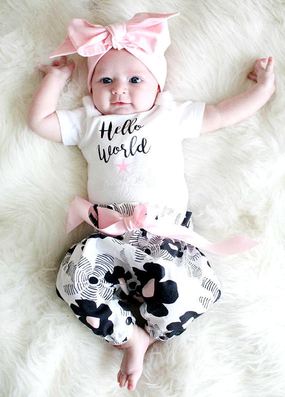 Summer 2018 Baby Girls Clothes  Floral Fashion